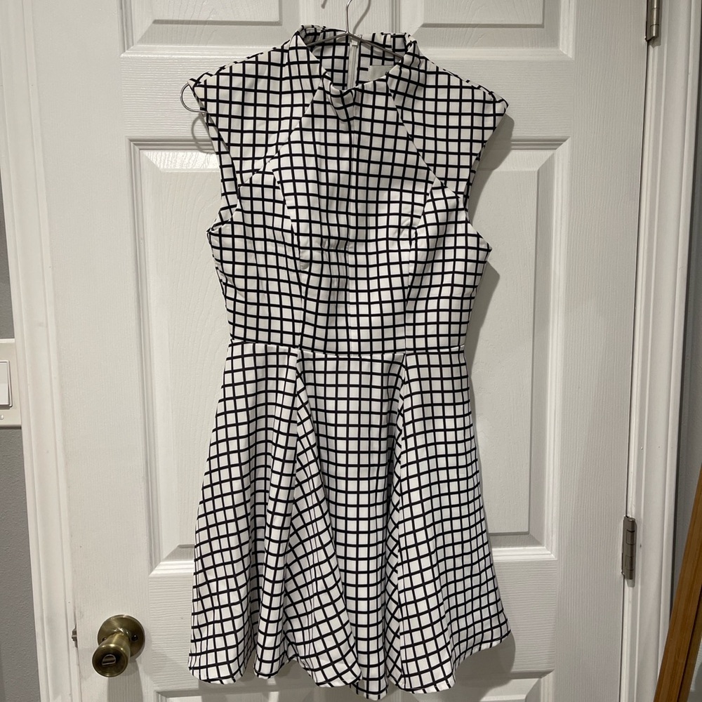 C/MEO Collective Monochrome Checkered Mini Dress - Picture 2 of 3